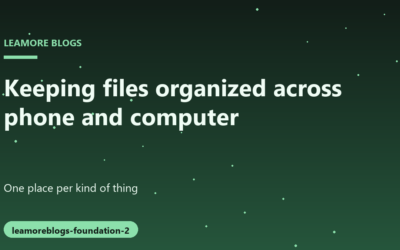 Simple Strategies for Organizing Personal Files Across Devices